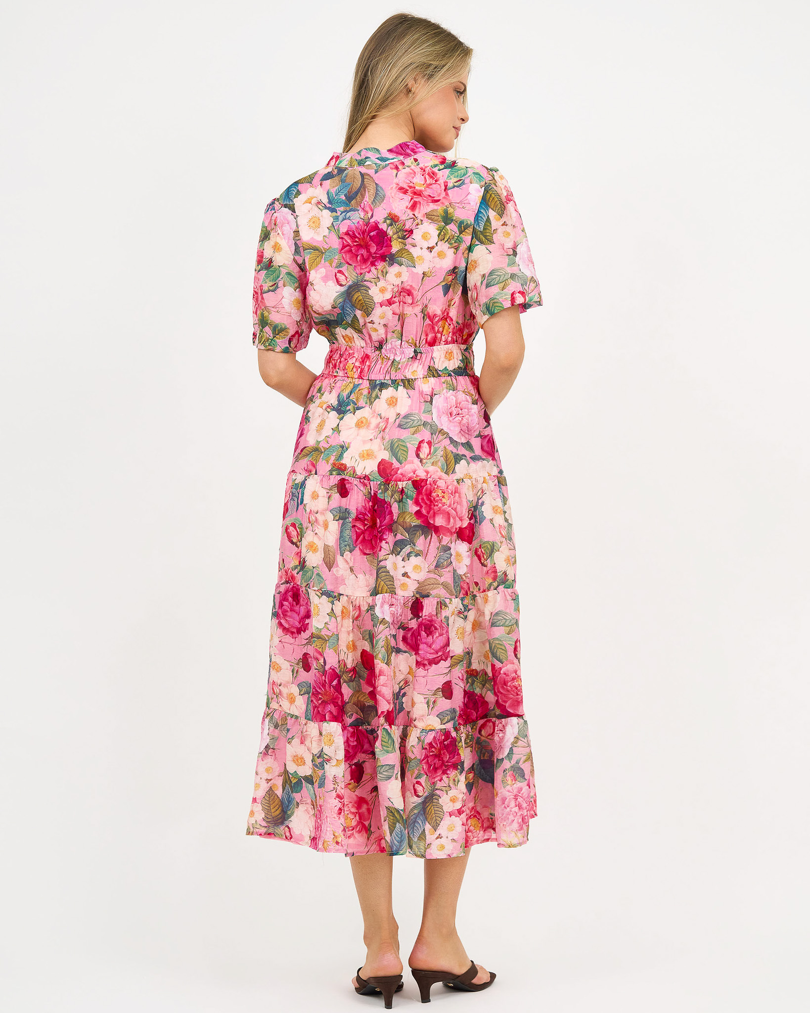 Tier Detail Dress Pink Liberty Rose Tier Detail Dress Pink Liberty Rose