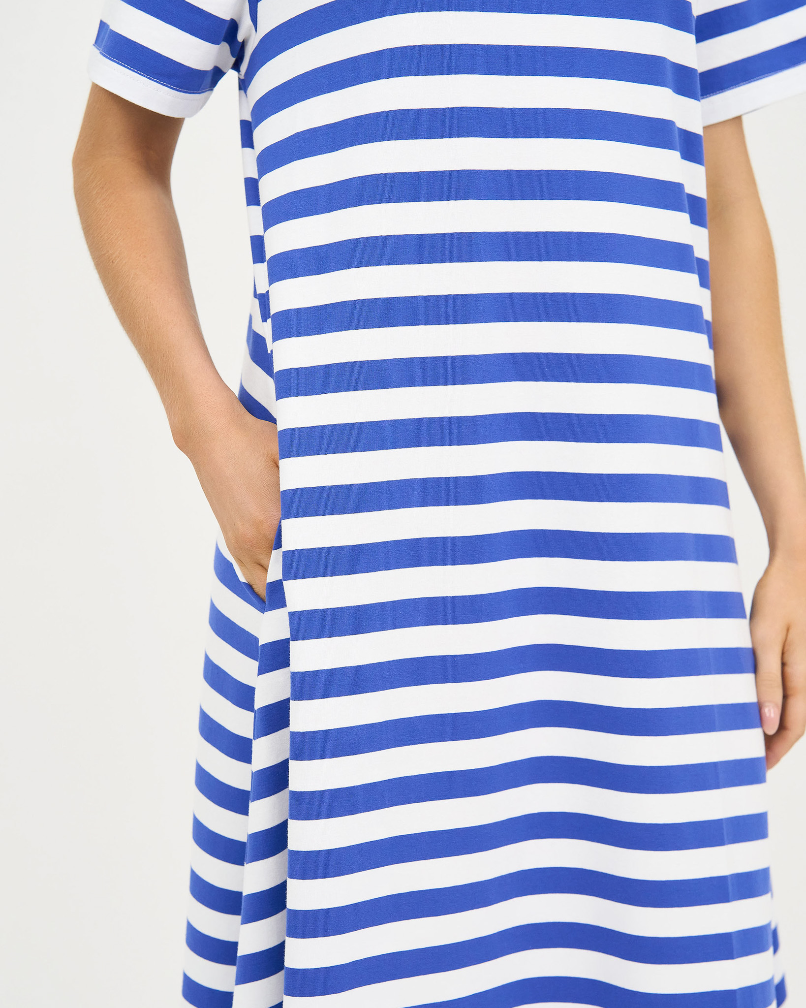 Cotton Jersey Stripe Dress Cobalt Liberty Rose Cotton Jersey Stripe Dress Cobalt Liberty Rose