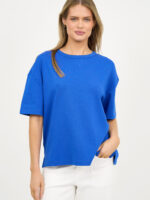 Cotton Jersey Relaxed Tee Royal Blue Liberty Rose Cotton Jersey Relaxed Tee Royal Blue Liberty Rose