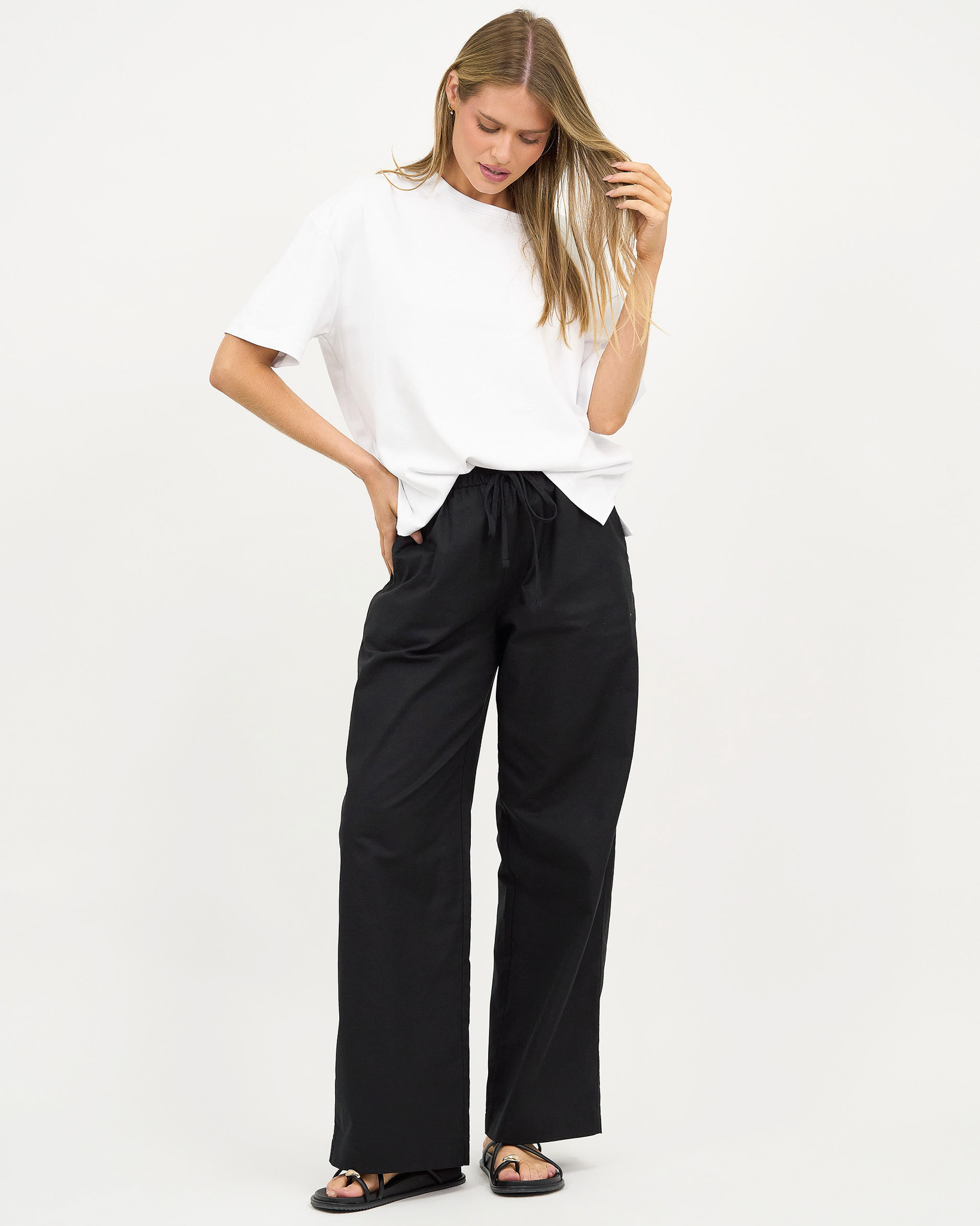 Cotton Jersey Relaxed Tee White Liberty Rose Cotton Jersey Relaxed Tee White Liberty Rose