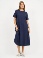 Cotton Jersey Dress Royal Blue Liberty Rose Cotton Jersey Dress Royal Blue Liberty Rose