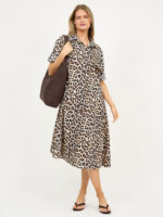 Cotton Relaxed Shirt Dress Chocolate Liberty Rose Cotton Relaxed Shirt Dress Chocolate Liberty Rose