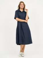 Cotton Relaxed Shirt Dress Chocolate Liberty Rose Cotton Relaxed Shirt Dress Chocolate Liberty Rose