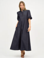 Maxi Linen Shirt Dress Yellow Liberty Rose Maxi Linen Shirt Dress Yellow Liberty Rose