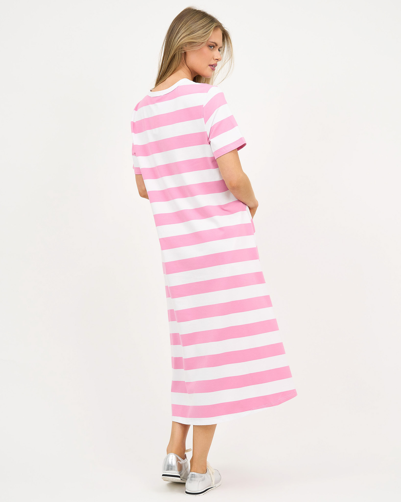 Cotton Jersey Stripe Dress Candy Liberty Rose Cotton Jersey Stripe Dress Candy Liberty Rose