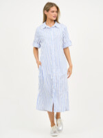 Midi Shirt Dress Pink Liberty Rose