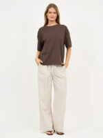Linen Relaxed Leg Pant Natural Liberty Rose