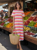 Cotton Jersey Dress Royal Blue Liberty Rose Cotton Jersey Dress Royal Blue Liberty Rose
