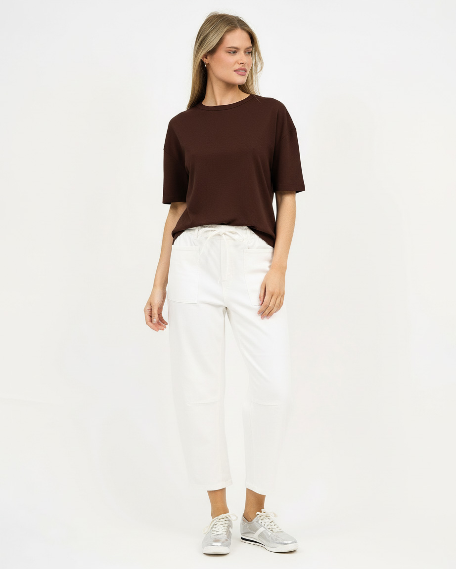 Leo Barrel Jean White Monaco Jeans Leo Barrel Jean White Monaco Jeans