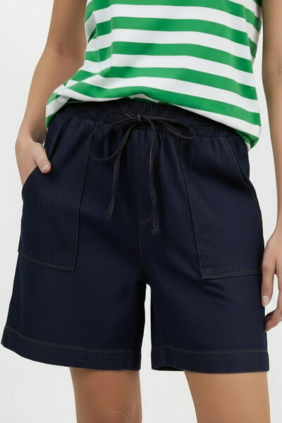 Stitch Detail Denim Short Dark Denim Liberty Rose Stitch Detail Denim Short Dark Denim Liberty Rose