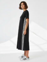 Cotton Side Stripe Jersey Dress Pink Liberty Rose Cotton Side Stripe Jersey Dress Pink Liberty Rose