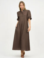 Maxi Linen Shirt Dress Yellow Liberty Rose Maxi Linen Shirt Dress Yellow Liberty Rose