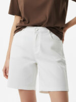 Cotton Drill Bermuda Short White Liberty Rose Cotton Drill Bermuda Short White Liberty Rose