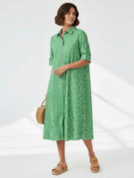 Cotton Relaxed Shirt Dress Chocolate Liberty Rose Cotton Relaxed Shirt Dress Chocolate Liberty Rose