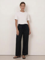 Linen Relaxed Leg Pant Natural Liberty Rose