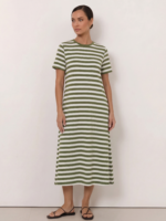 Cotton Jersey Stripe Dress Rose Liberty Rose