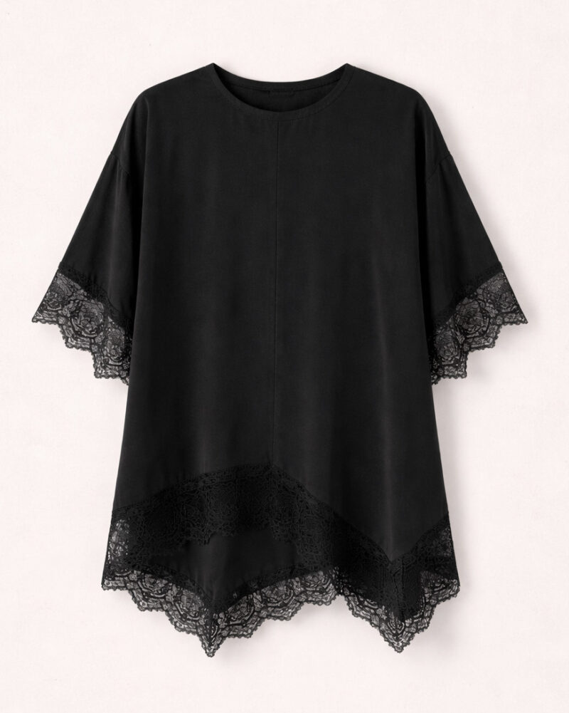 Cupro Relaxed Lace Tee