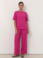 Cupro Relaxed Tee Black Liberty Rose