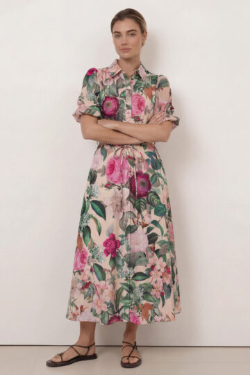 Maxi Shirt Dress Pink Liberty Rose