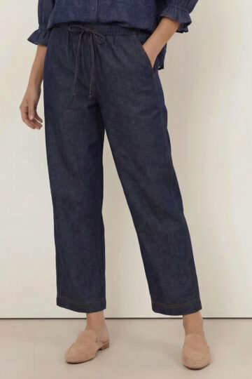 Relaxed Lightweight Denim Pant Dark Denim Liberty Rose