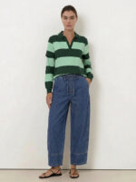 Streamline Barrel Jean Washed Denim Liberty Rose