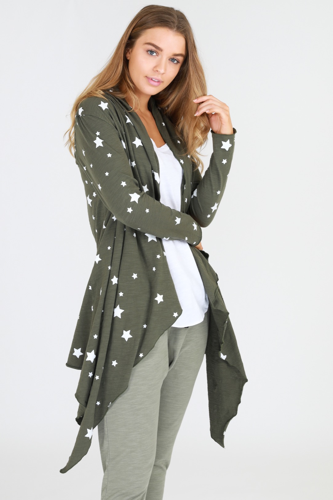 Galaxy Star Cardi Green 3rd Story Clothing