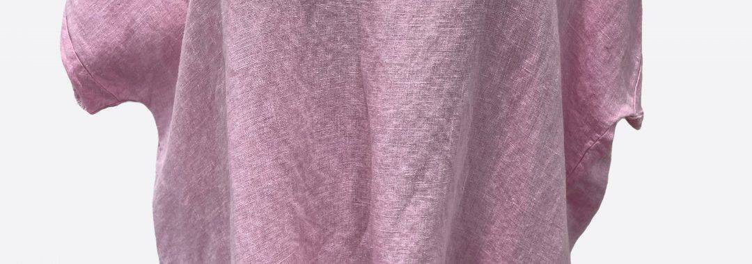 Cotton Linen Tee Pink La Strada