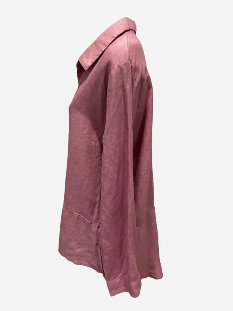 Linen Button Shirt - Pink - Worthier - Florence Store