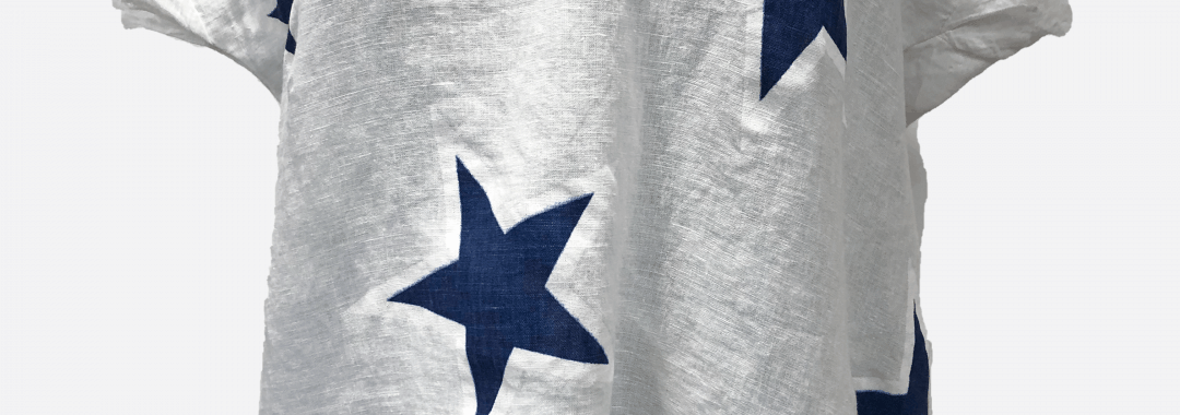 Print Star Top White La Strada