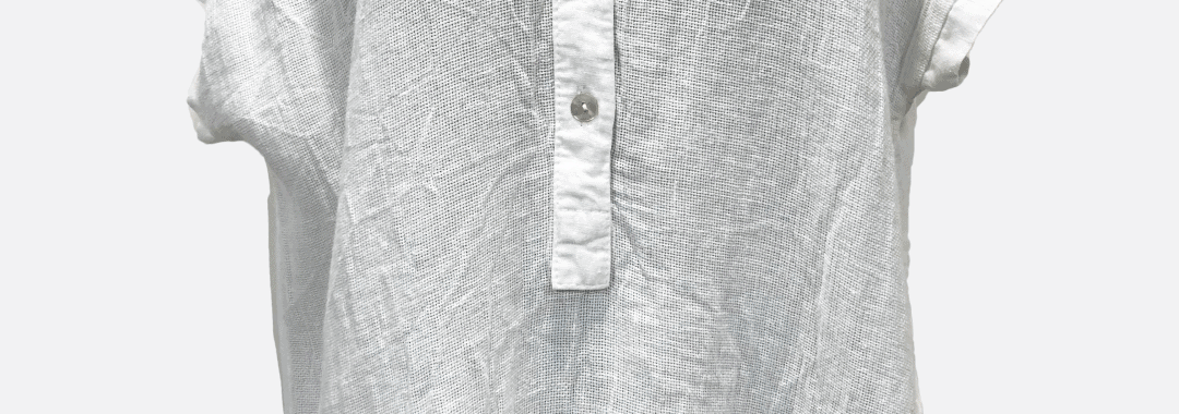 Linen Button Top White La Strada