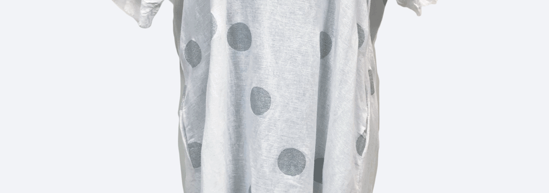 Polka Dress White La Strada