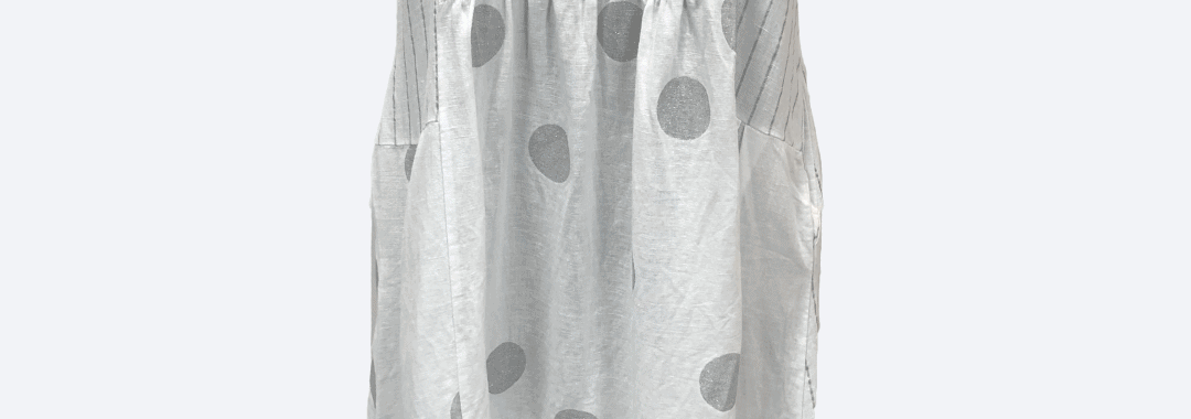 Polka Midi Dress White La Strada