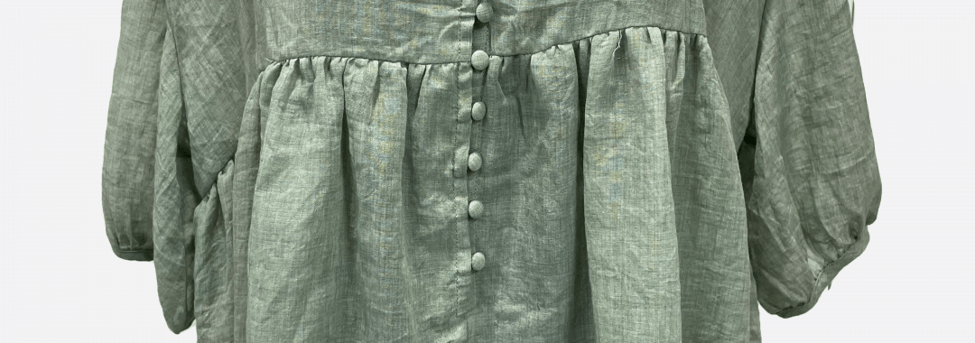 Button Front Top Green Worthier