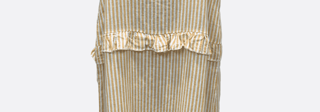 Striped Frill Dress Yellow La Strada