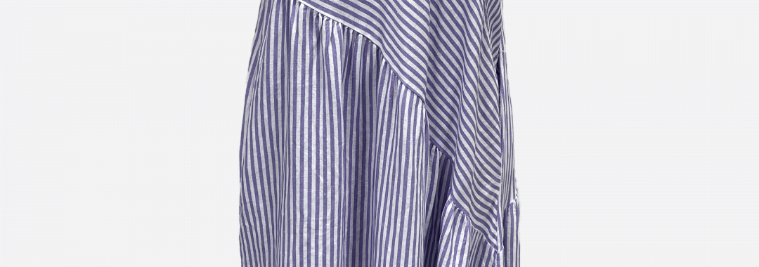 Stripe Dina Dress Purple La Strada