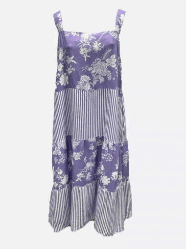 Floral Sun Dress Purple La Strada