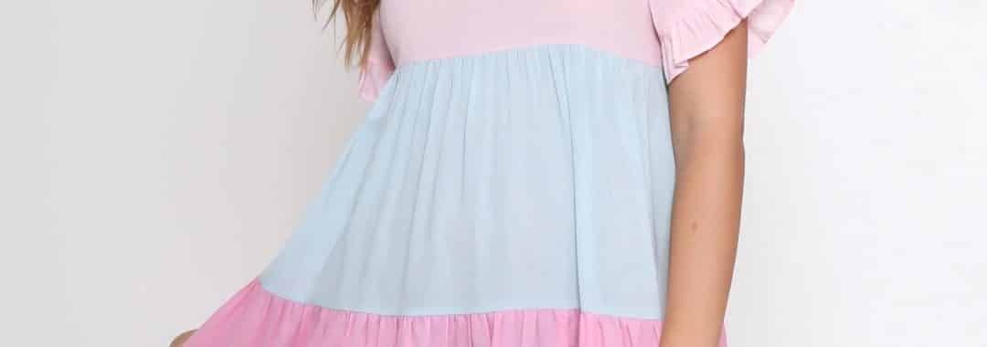 Tier Zora Dress Pink Leoni