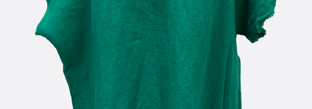 Cotton Linen Tee Green La Strada